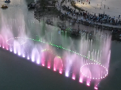 新疆霍城縣香水體育公園光影水幕燈光秀